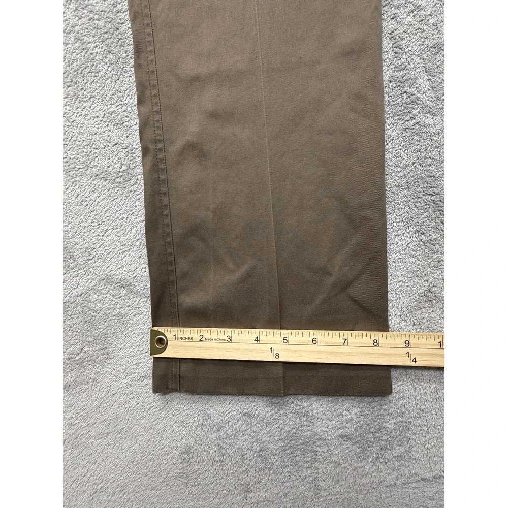 Dockers Chino Pants Men Measured 38x29 Brown Khaki D1 Slim Fit Flat Front Cotton
